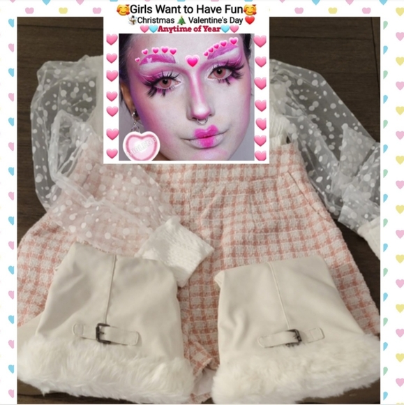 Midnight Velvet Winter White Leather Fur Hidden Wedge Women's Boots Size 11 - Picture 3 of 16